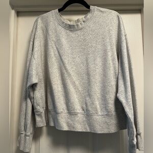 Old Navy Light Gray Waist Cropped Sweatshirt